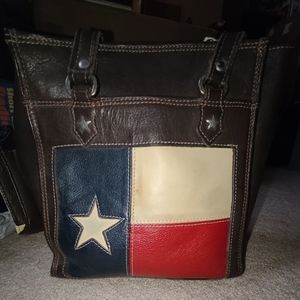 American West "Texas Flag" Leather Purse